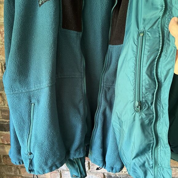 Vintage Columbia Bugaboo Jacket Women L Blue Black Colorblock 90s 2-In-1 - Picture 7 of 16